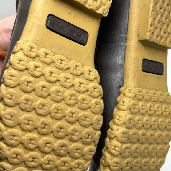 LL Bean Leather Unlined Gumshoe Low Ankle Duck Boots Size 7 N rain - Picture 12 of 16